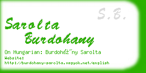 sarolta burdohany business card